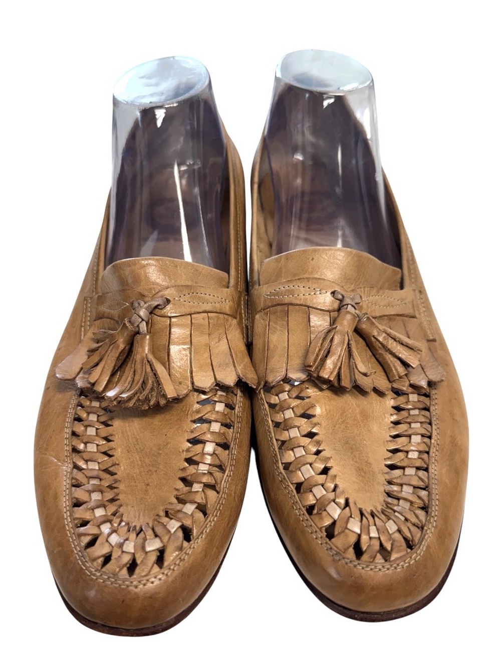 Nico Nerini  Men's Tan Italian Leather Kiltie Tassel  Loafers Size 10N